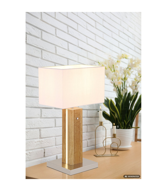 Forest Table Lamp With Shade Matt Grey 2x E27-10