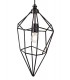 Large Caged Ceiling Pendant, 1 x E27, Black Nickel - 5