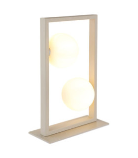 Nanda Globe Table Lamp Matt Sand Colour  2x G9-1
