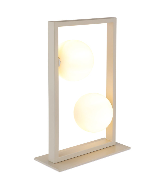 Nanda Globe Table Lamp Matt Sand Colour  2x G9-1