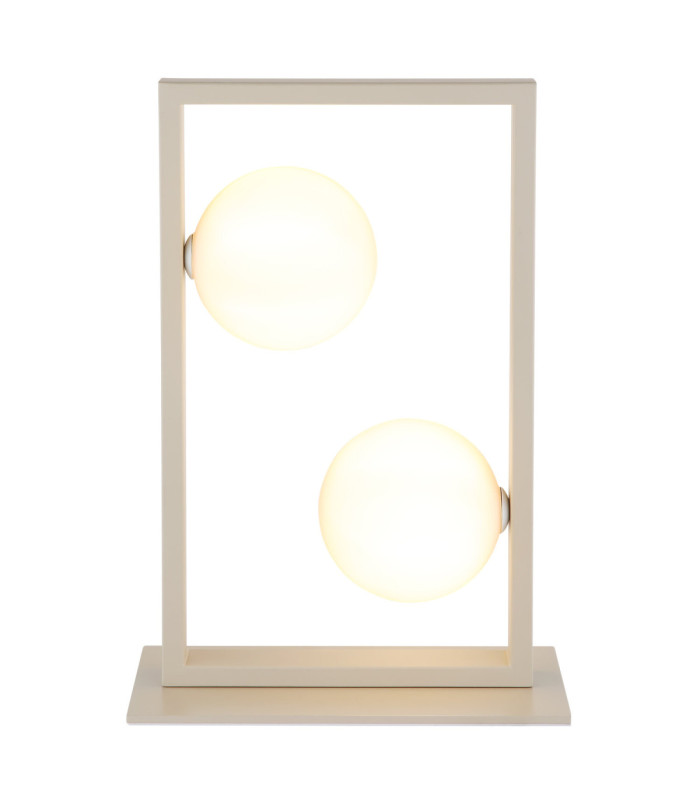 Nanda Globe Table Lamp Matt Sand Colour  2x G9-3