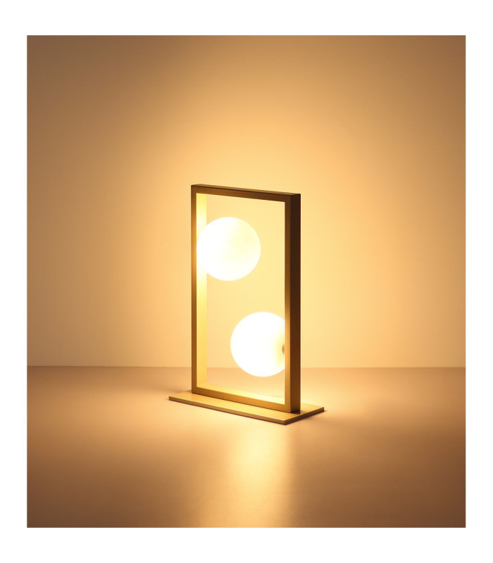 Nanda Globe Table Lamp Matt Sand Colour  2x G9-5