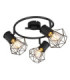 Priska Multi Arm Semi Flush Ceiling Lamp Black 3x E27-3