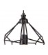 Large Caged Ceiling Pendant, 1 x E27, Black Nickel - 6