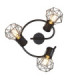 Priska Multi Arm Semi Flush Ceiling Lamp Black 3x E27-4