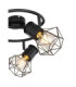 Priska Multi Arm Semi Flush Ceiling Lamp Black 3x E27-5