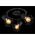 Priska Multi Arm Semi Flush Ceiling Lamp Black 3x E27-6