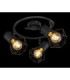 Priska Multi Arm Semi Flush Ceiling Lamp Black 3x E27-7