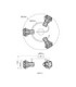 Priska Multi Arm Semi Flush Ceiling Lamp Black 3x E27-9