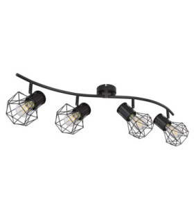 Priska Ceiling Spotlight Bar Black 4x E27-2