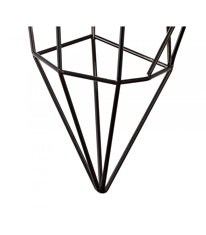 Large Caged Ceiling Pendant, 1 x E27, Black Nickel - 7