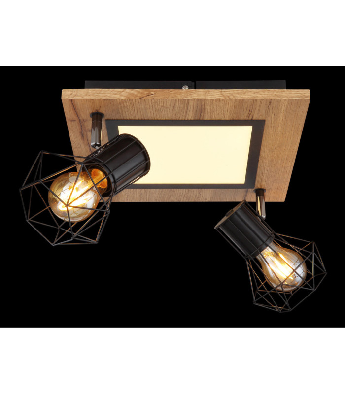 Priska Twin Ceiling Spotlight Matt Black 3x Integrated LED E27 3000K-7