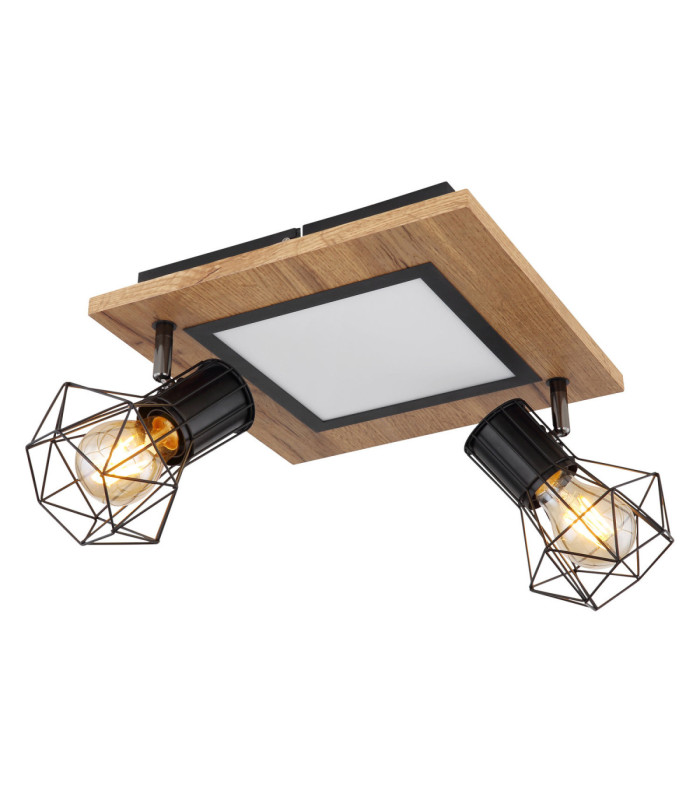 Priska Twin Ceiling Spotlight Matt Black 3x Integrated LED E27 3000K-8