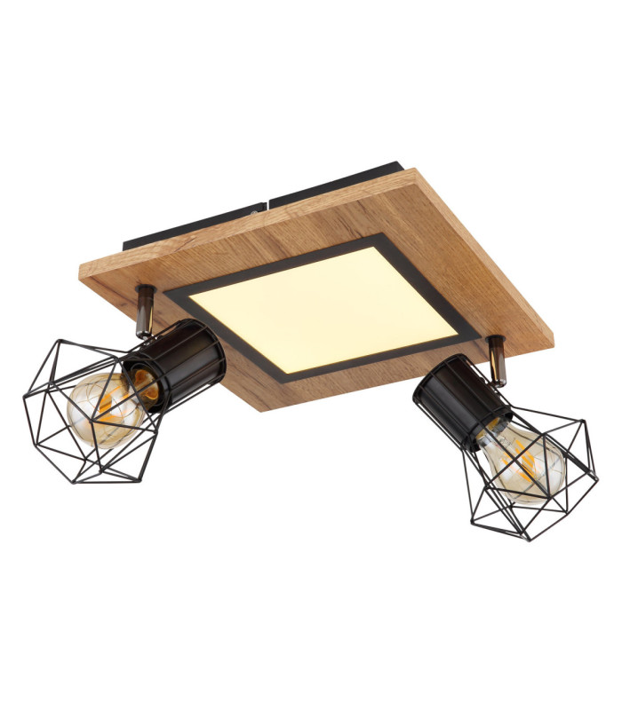 Priska Twin Ceiling Spotlight Matt Black 3x Integrated LED E27 3000K-9