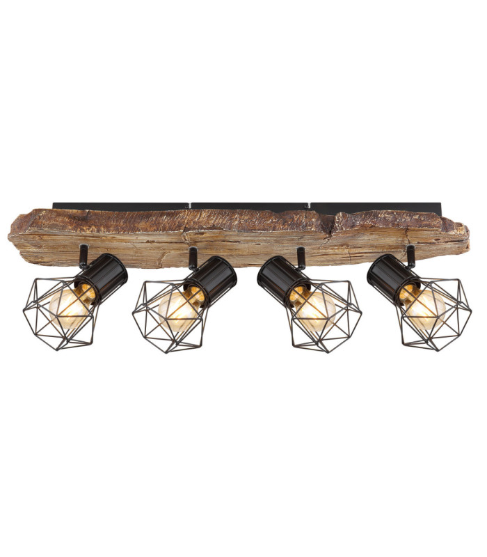 Priska Bar Ceiling Spotlight Bar Black 4x E27-2
