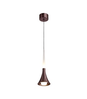 Ceiling Dome Pendant, 1 x 5W LED, 3000K, 213lm, Satin Brown - 1