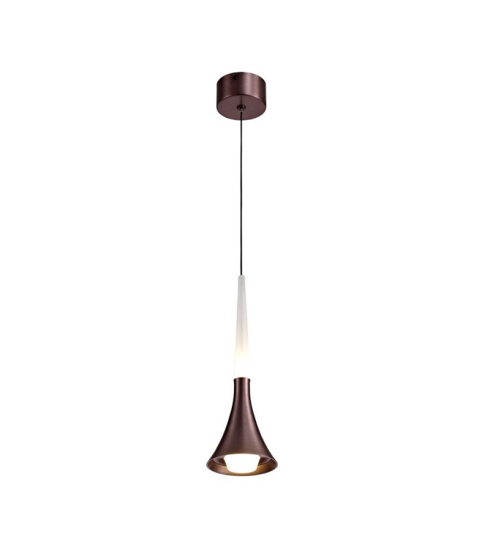 Ceiling Dome Pendant, 1 x 5W LED, 3000K, 213lm, Satin Brown - 1