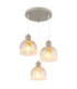 Kairo Cluster Pendant Ceiling Light Matt Sand Colour  3x E27-1