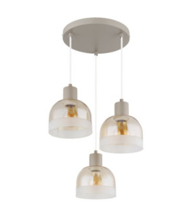 Kairo Cluster Pendant Ceiling Light Matt Sand Colour  3x E27-2