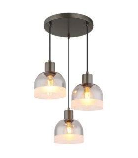 Kairo Cluster Pendant Ceiling Light Matt Gunmetal 3x E27-1