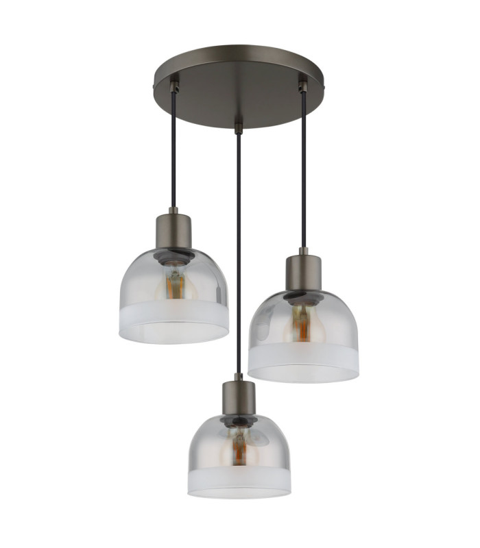 Kairo Cluster Pendant Ceiling Light Matt Gunmetal 3x E27-2