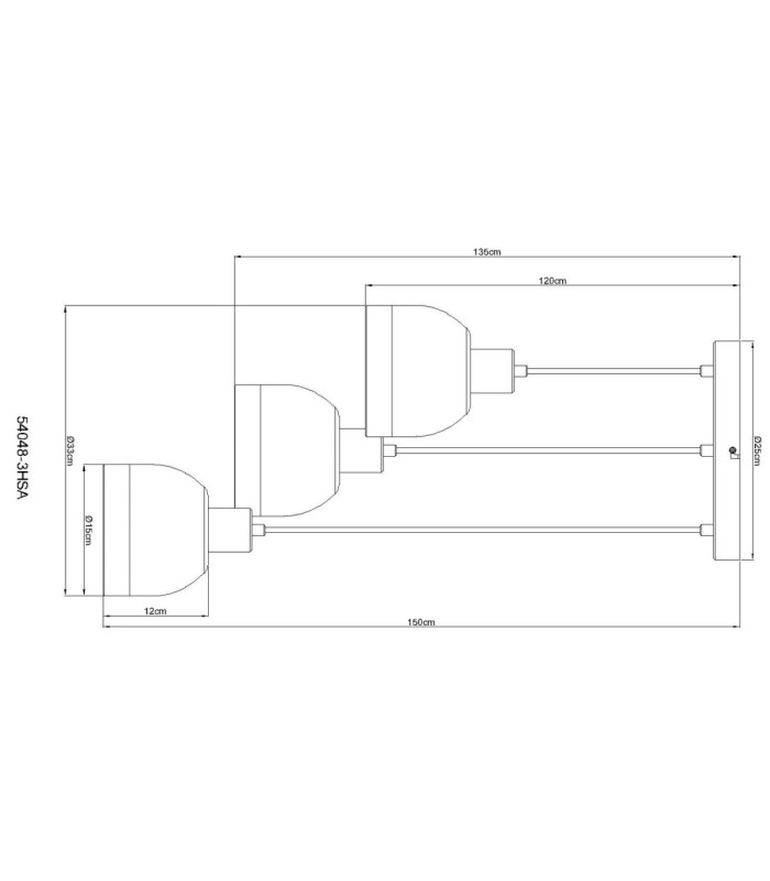 Kairo Cluster Pendant Ceiling Light Matt Sand Colour  3x E27-6