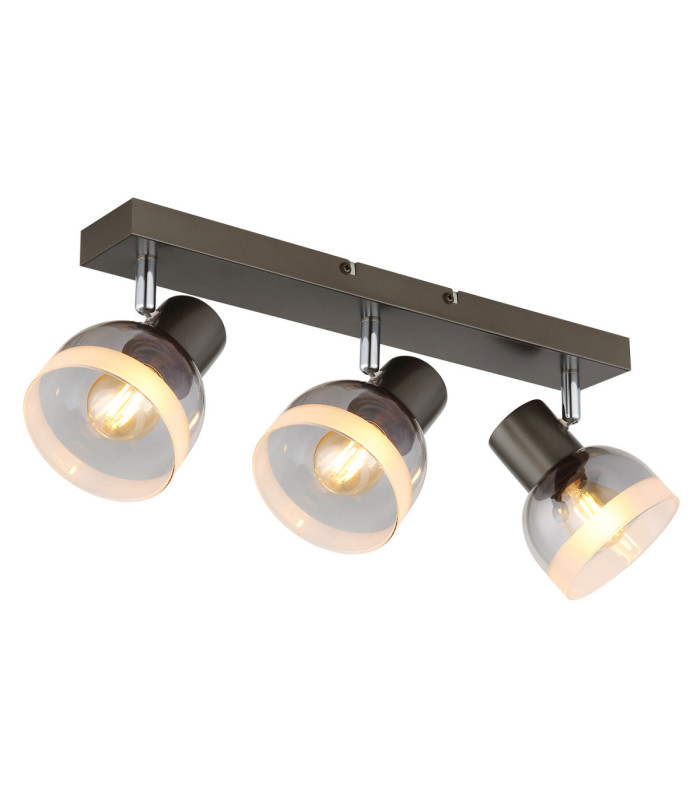 Kairo Ceiling Spotlight Bar Matt Gunmetal 3x E14-1