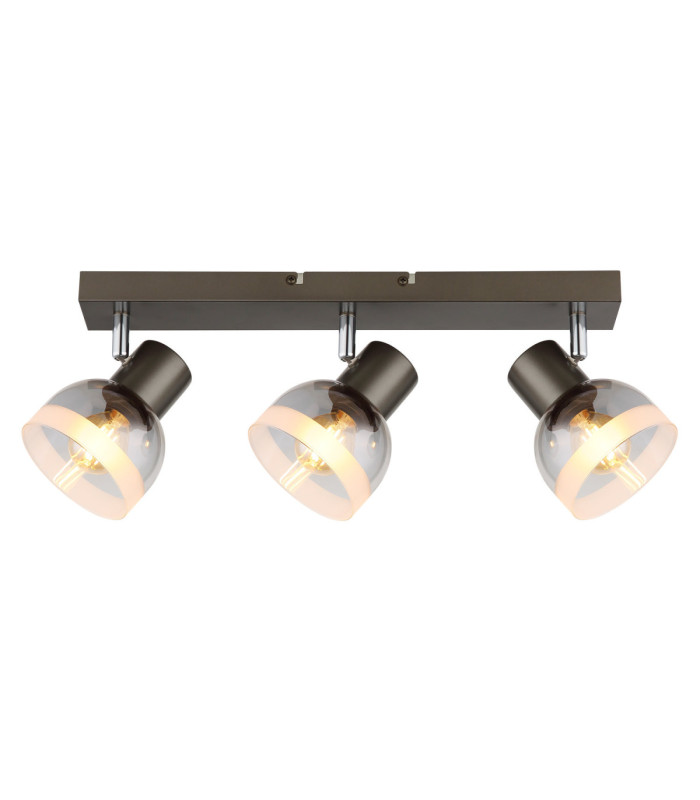 Kairo Ceiling Spotlight Bar Matt Gunmetal 3x E14-3