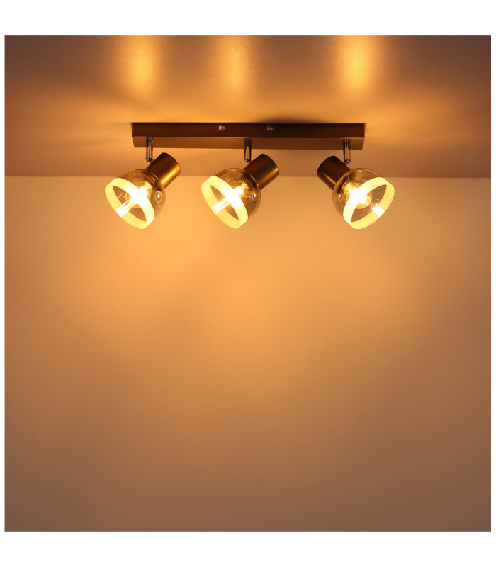 Kairo Ceiling Spotlight Bar Matt Gunmetal 3x E14-7