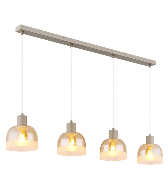 Kairo Bar Pendant Ceiling Light Matt Sand Colour  4x E27-1