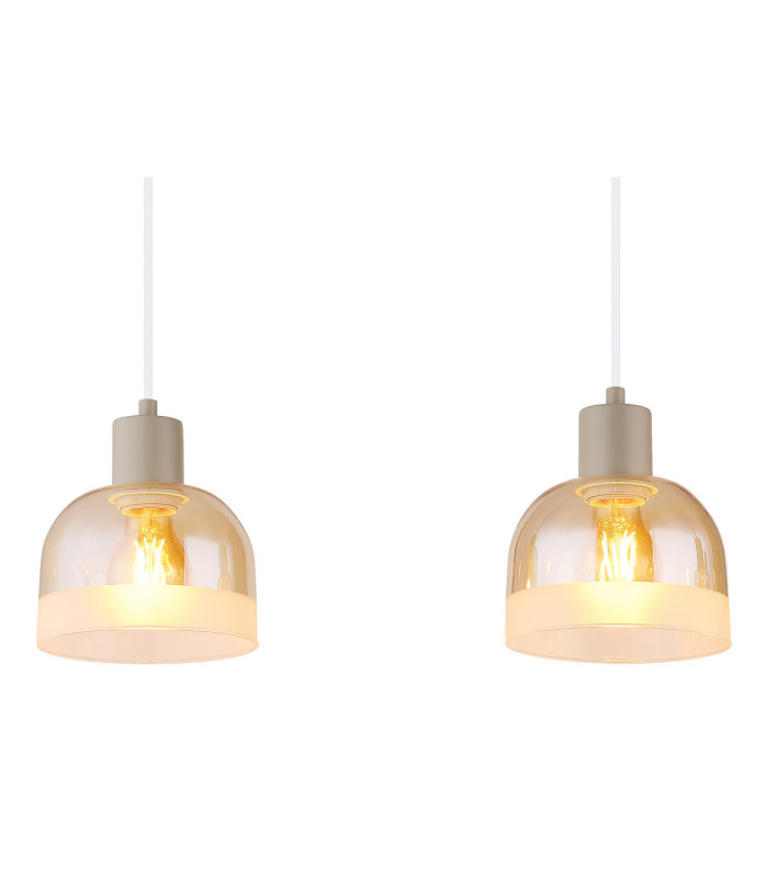 Kairo Bar Pendant Ceiling Light Matt Sand Colour  4x E27-4