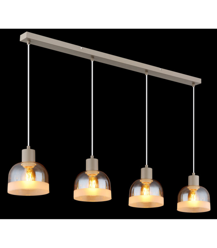 Kairo Bar Pendant Ceiling Light Matt Sand Colour  4x E27-5