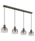 Kairo Bar Pendant Ceiling Light Matt Gunmetal 4x E27-2