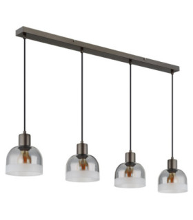 Kairo Bar Pendant Ceiling Light Matt Gunmetal 4x E27-2