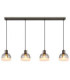 Kairo Bar Pendant Ceiling Light Matt Gunmetal 4x E27-3