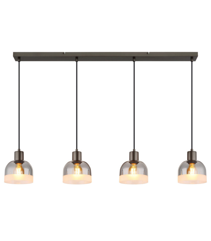Kairo Bar Pendant Ceiling Light Matt Gunmetal 4x E27-3