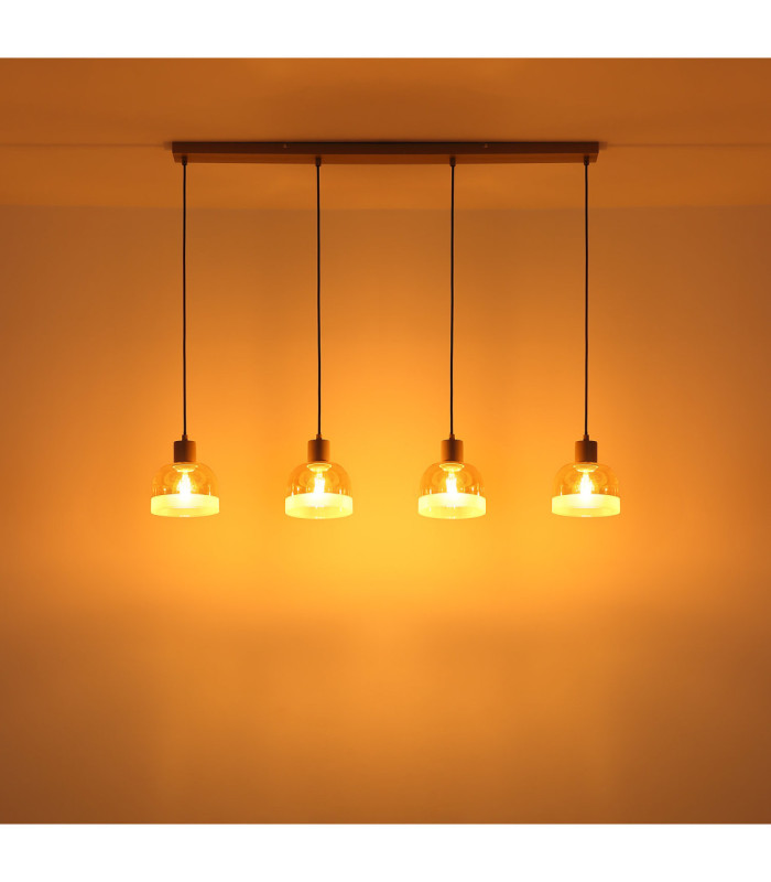 Kairo Bar Pendant Ceiling Light Matt Sand Colour  4x E27-7