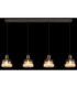 Kairo Bar Pendant Ceiling Light Matt Gunmetal 4x E27-6