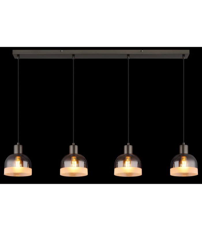 Kairo Bar Pendant Ceiling Light Matt Gunmetal 4x E27-6