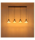 Kairo Bar Pendant Ceiling Light Matt Gunmetal 4x E27-7