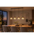 Kairo Bar Pendant Ceiling Light Matt Gunmetal 4x E27-8