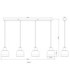 Kairo Bar Pendant Ceiling Light Matt Gunmetal 4x E27-9