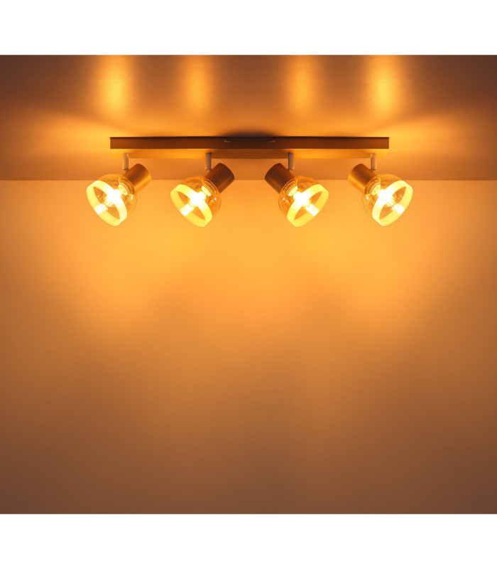 Kairo Ceiling Spotlight Bar Matt Sand Colour  4x E14-7