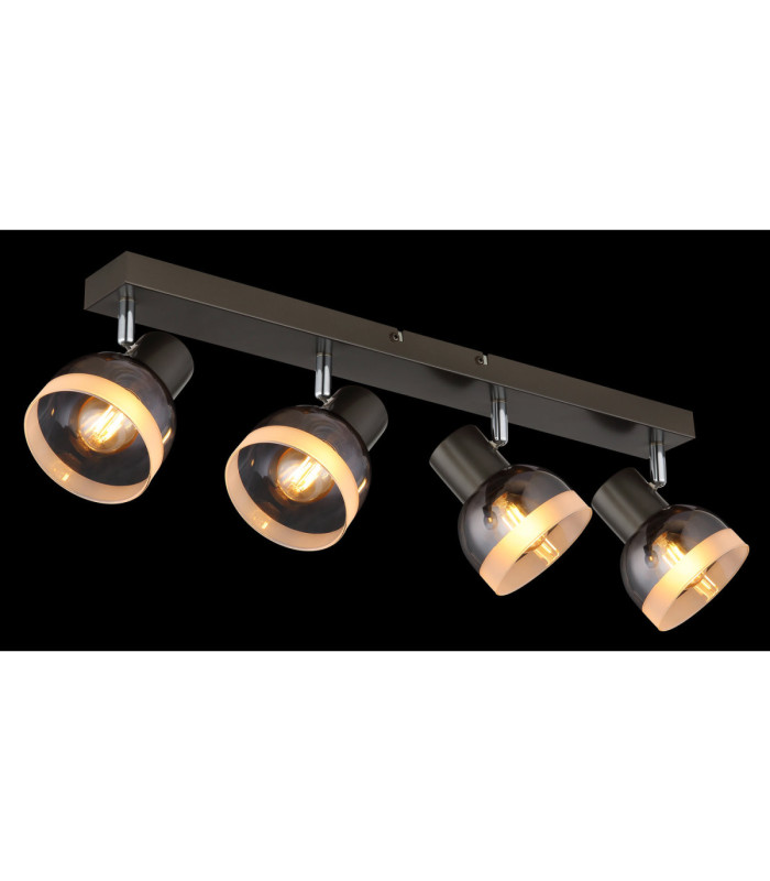 Kairo Ceiling Spotlight Bar Matt Gunmetal 4x E14-5