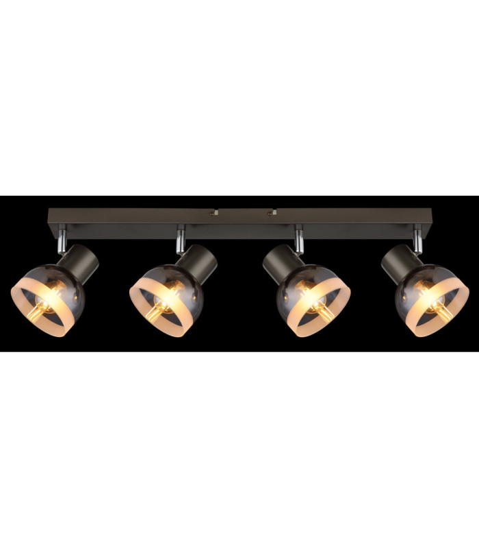 Kairo Ceiling Spotlight Bar Matt Gunmetal 4x E14-6