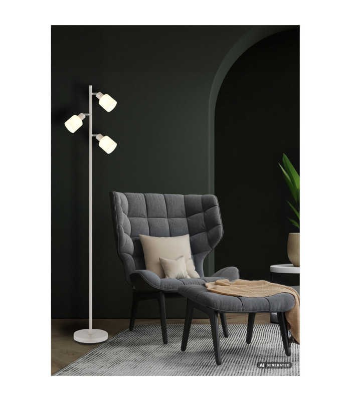 Trent Multi Arm Floor Lamp Matt Sand Colour  3x E14-6