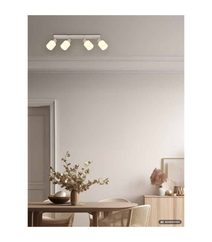 Trent Ceiling Spotlight Bar Matt Sand Colour  4x E14-7