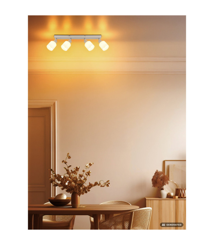 Trent Ceiling Spotlight Bar Matt Sand Colour  4x E14-8