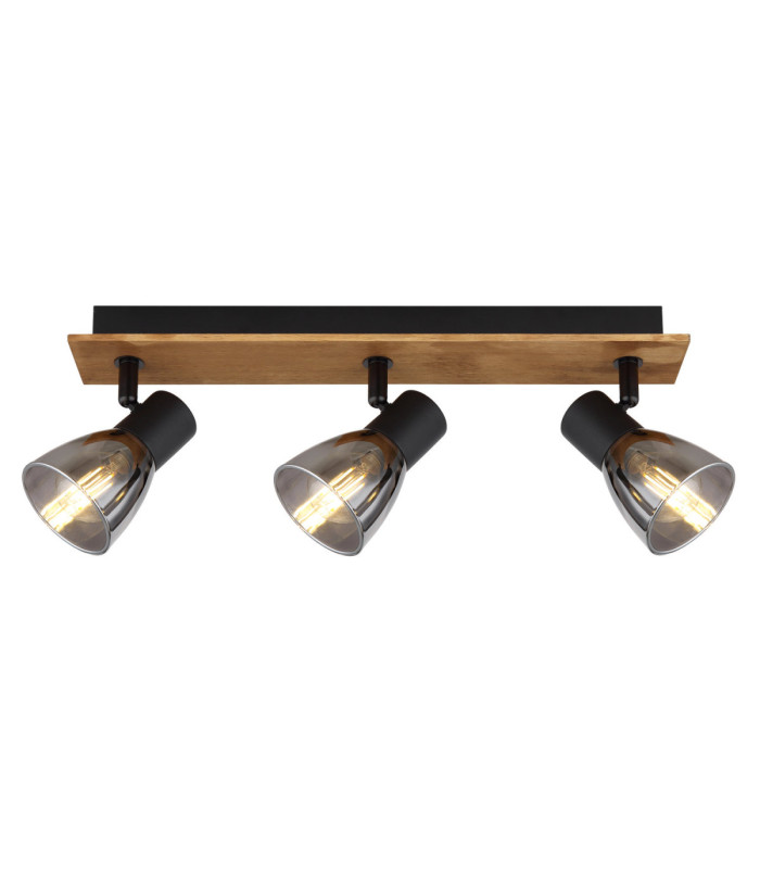 Claude Ceiling Spotlight Bar Dark Brown 3x E14-3