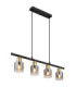 Hollsy Bar Pendant Ceiling Light Matt Black 4x E14-1